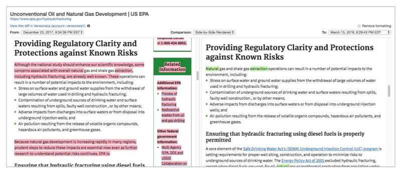 The EPA removed a sentence about the prudence of understanding the risks of fracking.